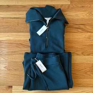 SPANX AirEssentials Half Zip & Wide Leg Pant size Large New With Tags